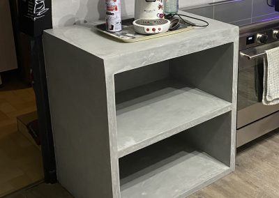 meuble en béton ciré veyret bâtiment